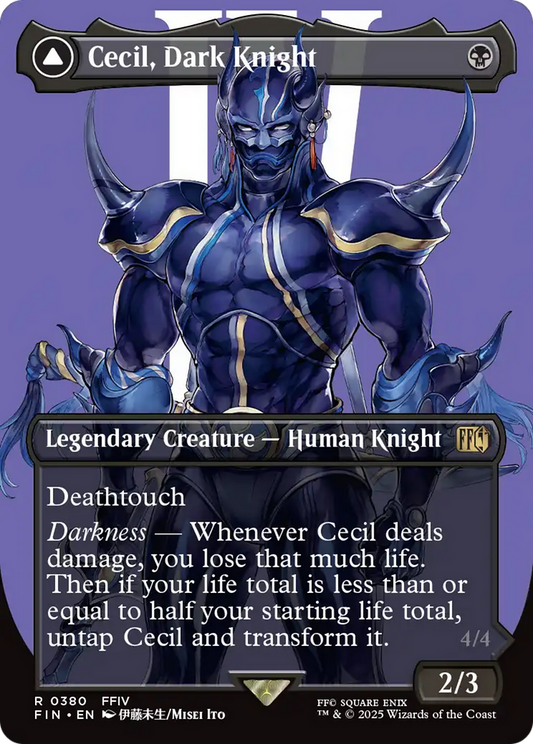 Cecil, Dark Knight // Cecil, Redeemed Paladin (Borderless) (380) - FINAL FANTASY
