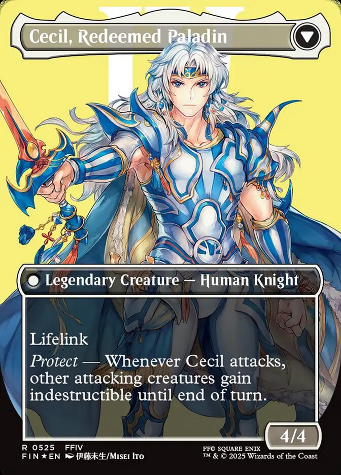 Cecil, Dark Knight // Cecil, Redeemed Paladin (Borderless) (525) Surge Foil - FINAL FANTASY