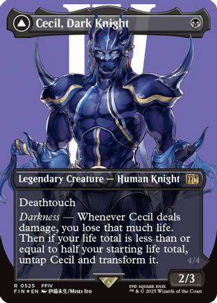Cecil, Dark Knight // Cecil, Redeemed Paladin (Borderless) (525) Surge Foil - FINAL FANTASY