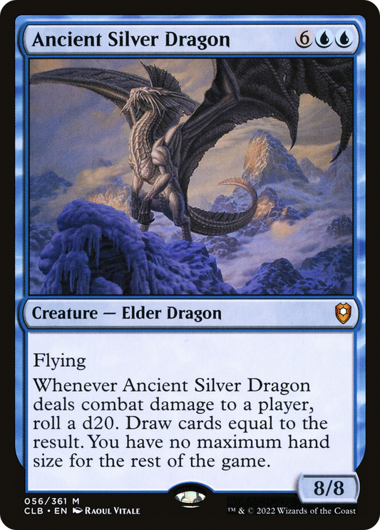 Ancient Silver Dragon [Commander Legends: Battle for Baldur's Gate] Foil
