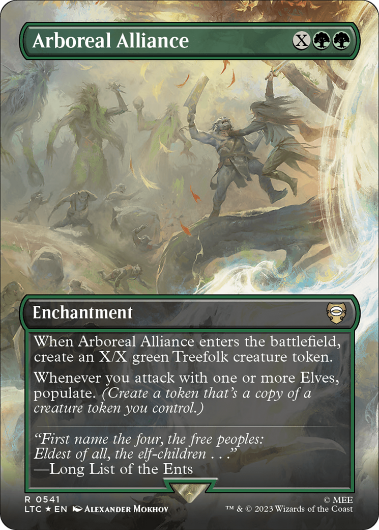 Arboreal Alliance (Borderless) (Surge Foil) [The Lord of the Rings: Tales of Middle-Earth Commander] | Silver Goblin
