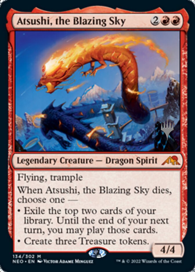 Atsushi, the Blazing Sky (Promo Pack) [Kamigawa: Neon Dynasty Promos] | Silver Goblin