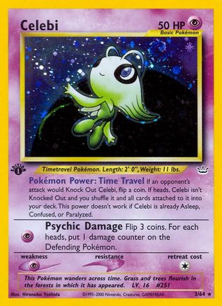 Celebi (3) (1st Edition) Holofoil - Neo Revelation