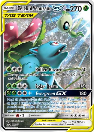 Celebi & Venusaur GX (Alternate Full Art) (SM167) Holofoil - Black Star Promos
