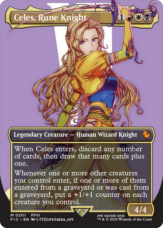 Celes, Rune Knight (Borderless) (201) - Commander: FINAL FANTASY
