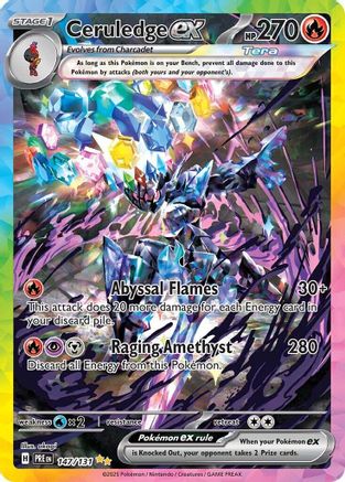 Ceruledge ex (Alternate Full Art) (147) Holofoil - Prismatic Evolutions