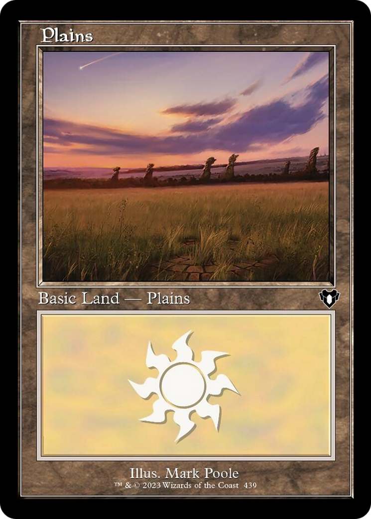 Plains (439) (Retro) [Commander Masters] | Silver Goblin