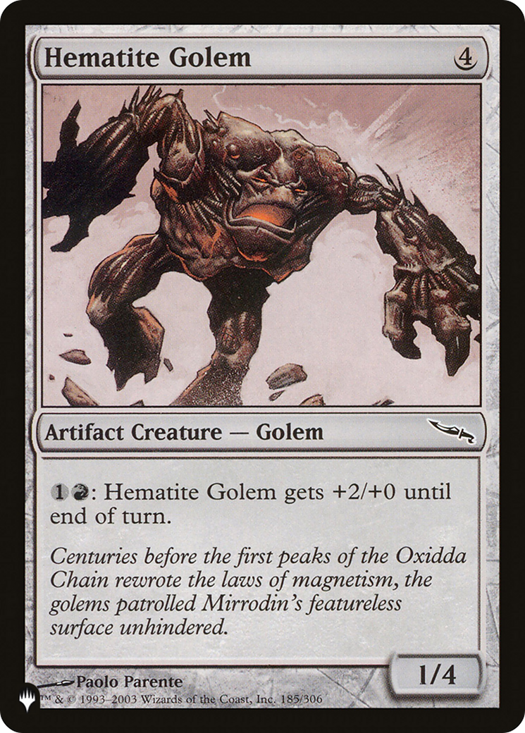 Hematite Golem [The List Reprints] | Silver Goblin