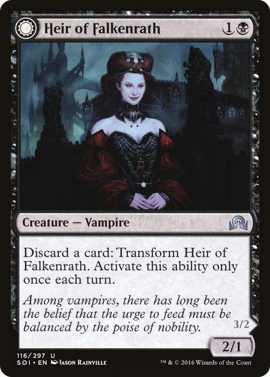 Heir of Falkenrath // Heir to the Night [Shadows over Innistrad] Foil