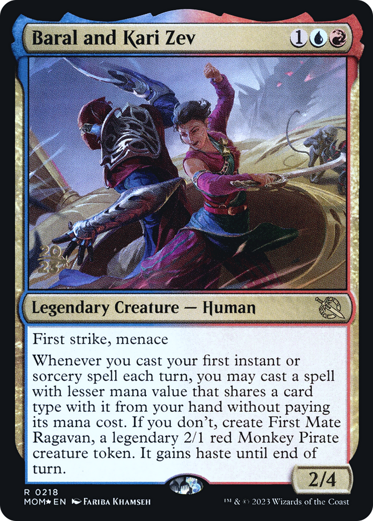 Baral and Kari Zev [March of the Machine Prerelease Promos] | Silver Goblin