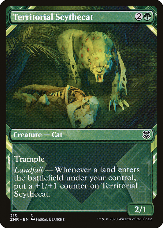 Territorial Scythecat (Showcase) (310) Foil - Zendikar Rising