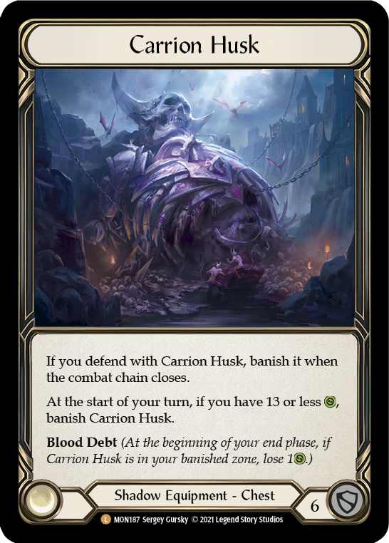 Carrion Husk [MON187-CF] (Monarch)  1st Edition Cold Foil | Silver Goblin