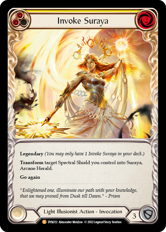 Invoke Suraya // Suraya, Archangel of Knowledge [DYN212] (Dynasty)  Rainbow Foil | Silver Goblin