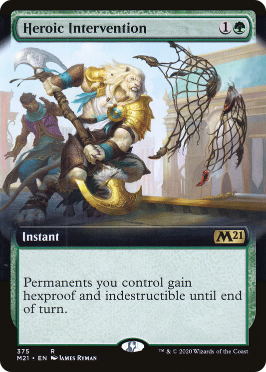Heroic Intervention (Extended Art) [Core Set 2021] Foil