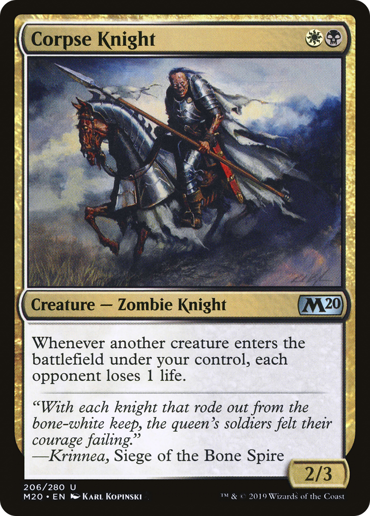 Corpse Knight (2/3) [Core Set 2020] | Silver Goblin