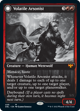 Volatile Arsonist // Dire-Strain Anarchist [Innistrad: Double Feature] Foil