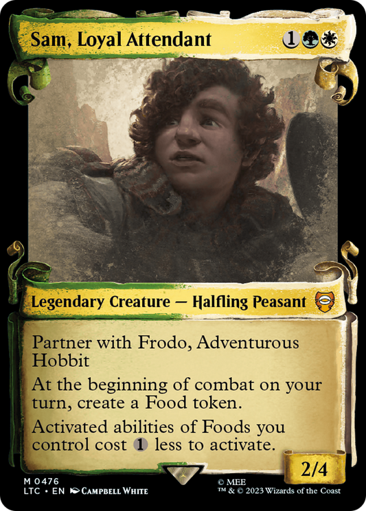 Sam, Loyal Attendant [The Lord of the Rings: Tales of Middle-Earth Commander Showcase Scrolls] Foil