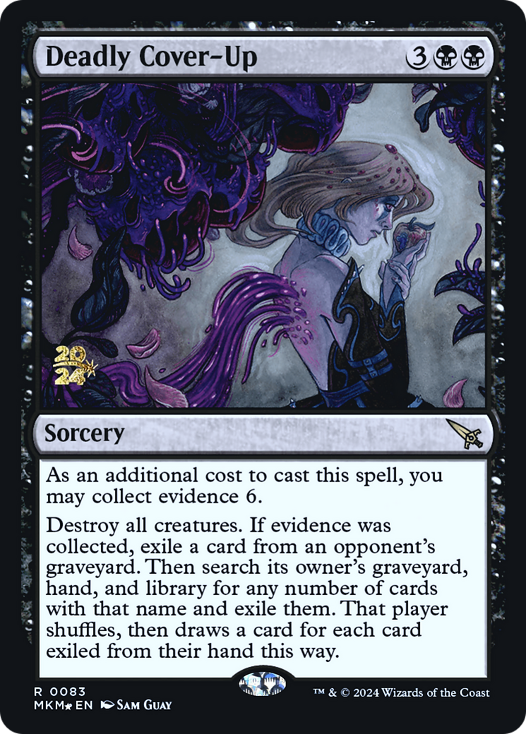 Deadly Cover-Up [Murders at Karlov Manor Prerelease Promos] | Silver Goblin