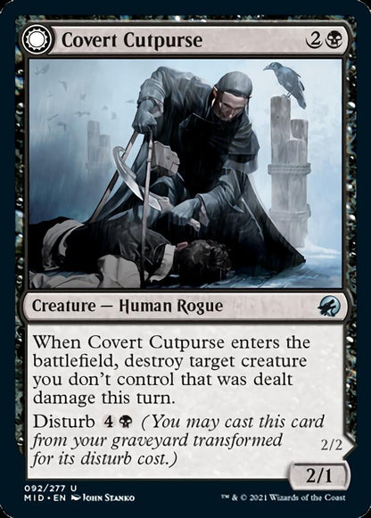 Covert Cutpurse // Covetous Geist [Innistrad: Midnight Hunt] Foil