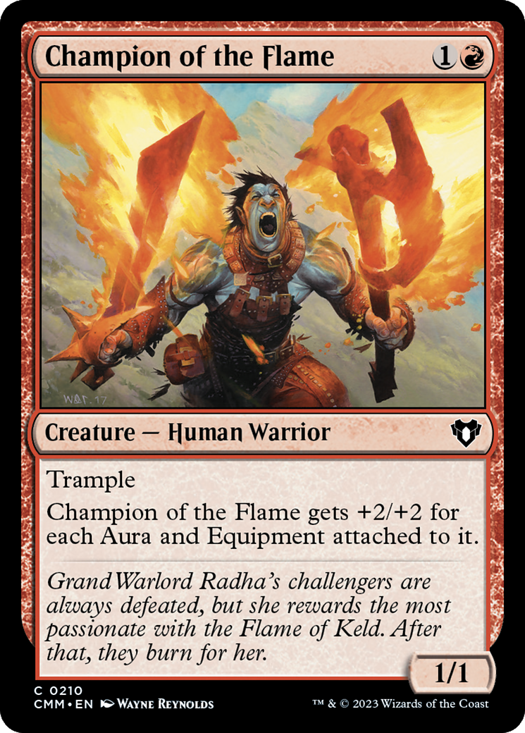 Champion of the Flame (210) Foil - Commander Masters
