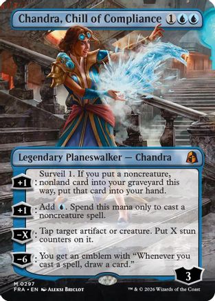 Chandra, Chill of Compliance (Borderless Echoed Pairs) (297) Foil - Reality Fracture