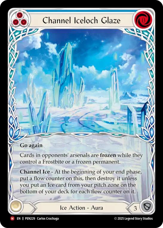 Channel Iceloch Glaze (Extended Art) (PEN229) Cold Foil - Compendium of Rathe
