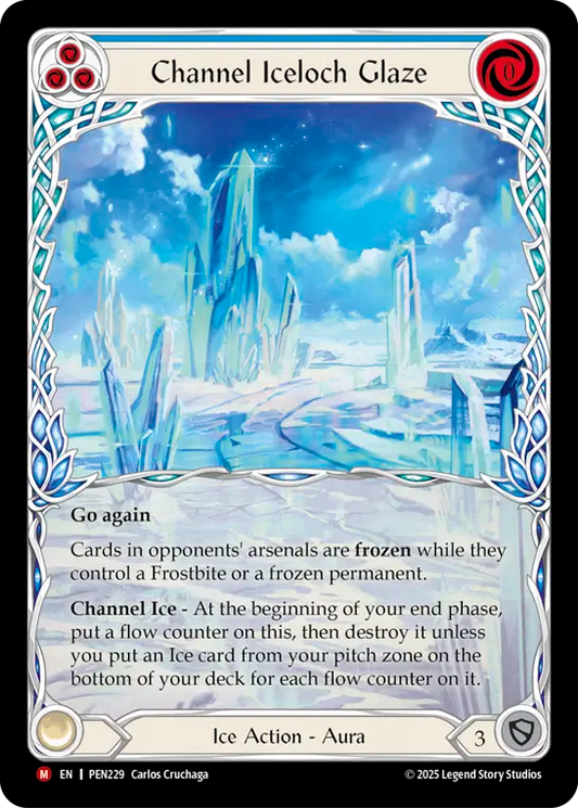 Channel Iceloch Glaze (Extended Art) (PEN229) Cold Foil - Compendium of Rathe