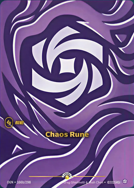Chaos Rune (OGN) (166b) Foil - Riftbound Promotional Cards