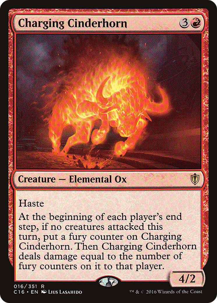 Charging Cinderhorn (016) - Commander 2016