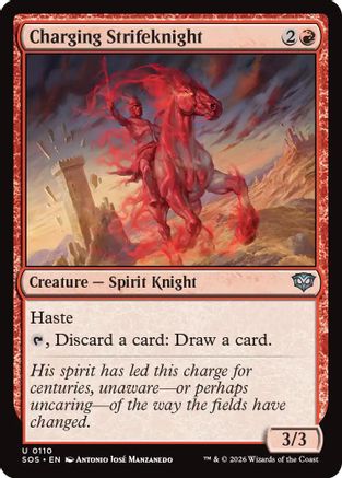 Charging Strikeknight (110) Foil - Secrets of Strixhaven