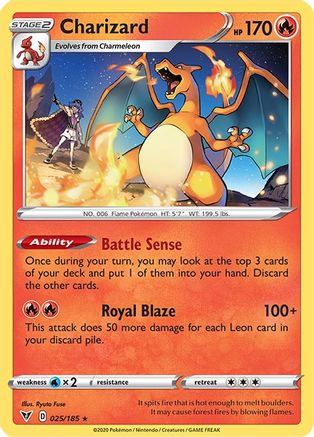 Charizard (Cracked Ice Holo) (Deck Exclusives) (25) Holofoil - Vivid Voltage