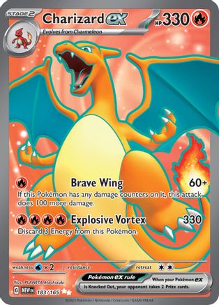 Charizard ex (Full Art) (183) Holofoil - 151