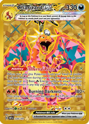 Charizard ex (Gold) (228) Holofoil - Obsidian Flames