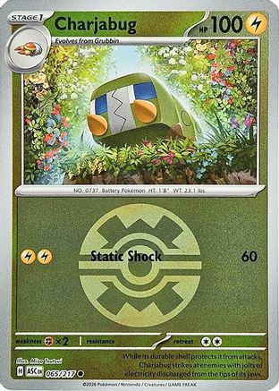 Charjabug (Quick Ball) (65) Reverse Holofoil - Ascended Heroes