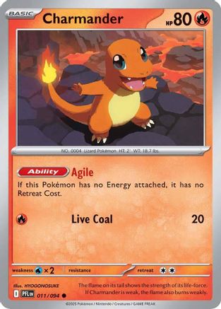 Charmander (11) Reverse Holofoil - Phantasmal Flames