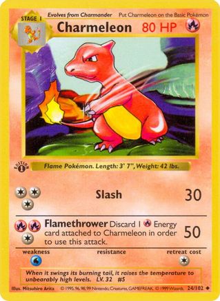 Charmeleon (24) (Unlimited) - Base Set (Shadowless)