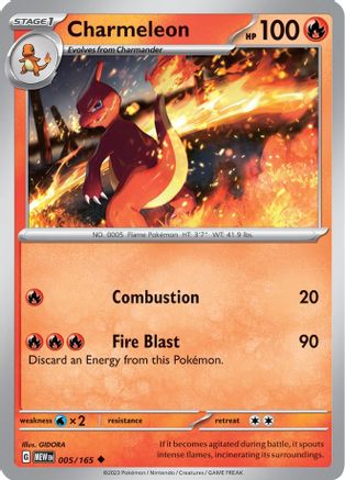 Charmeleon (5) Reverse Holofoil - 151