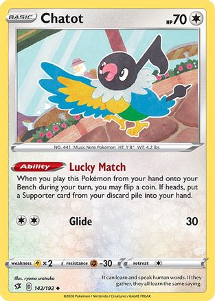 Chatot (142) Reverse Holofoil - Rebel Clash