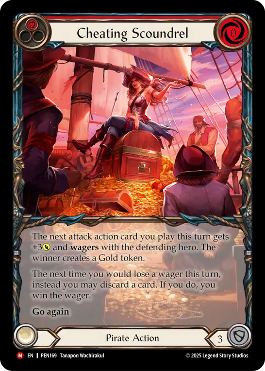 Cheating Scoundrel (Extended Art) (PEN169) Rainbow Foil - Compendium of Rathe