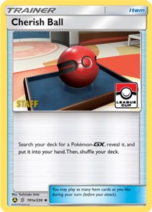 Cherish Ball (League Cup) [Staff] (191a) Reverse Holofoil - Unified Minds