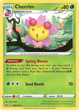 Cherrim (8) Reverse Holofoil - Battle Styles