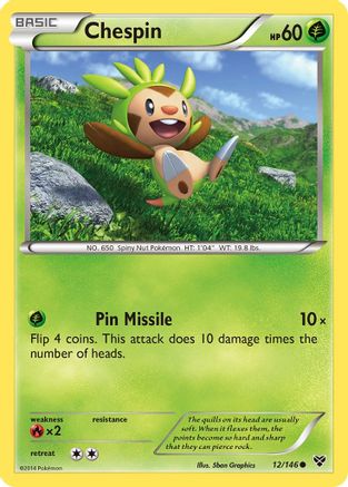 Chespin (12) Reverse Holofoil - XY Base Set