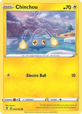 Chinchou (52) Reverse Holofoil - Evolving Skies