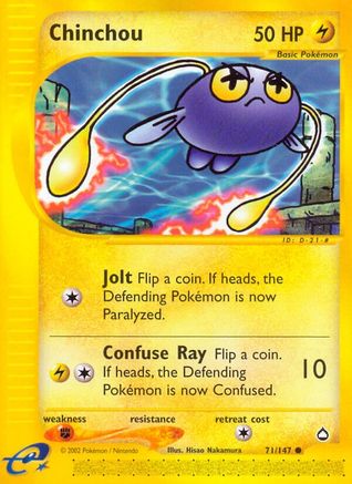 Chinchou (71) Reverse Holofoil - Aquapolis