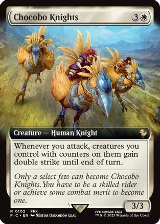 Chocobo Knights (Extended Art) (102) Foil - Commander: FINAL FANTASY