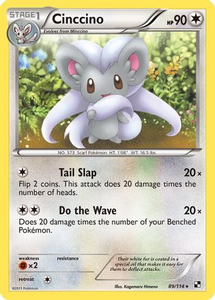 Cinccino (89) Reverse Holofoil - Black & White