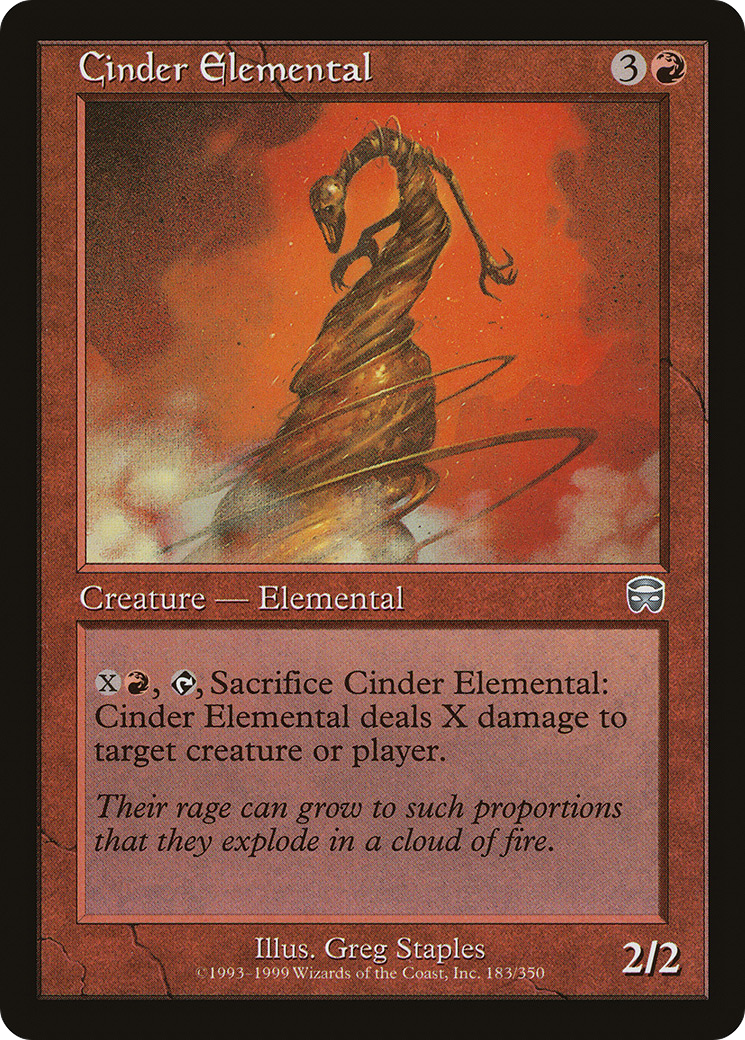 Cinder Elemental (183) Foil - Mercadian Masques