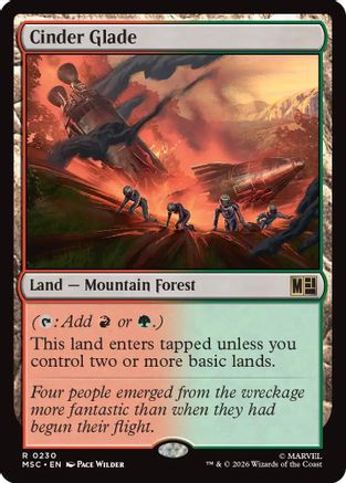 Cinder Glade (230) Surge Foil - Commander: Marvel Super Heroes