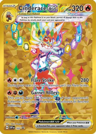 Cinderace ex (Gold) (163) Holofoil - Black Star Promos