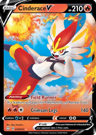 Cinderace V (18) Holofoil - Shining Fates